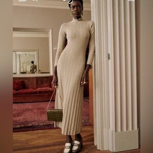 NWT Sezane Nola Maxi Dress in Sandstone